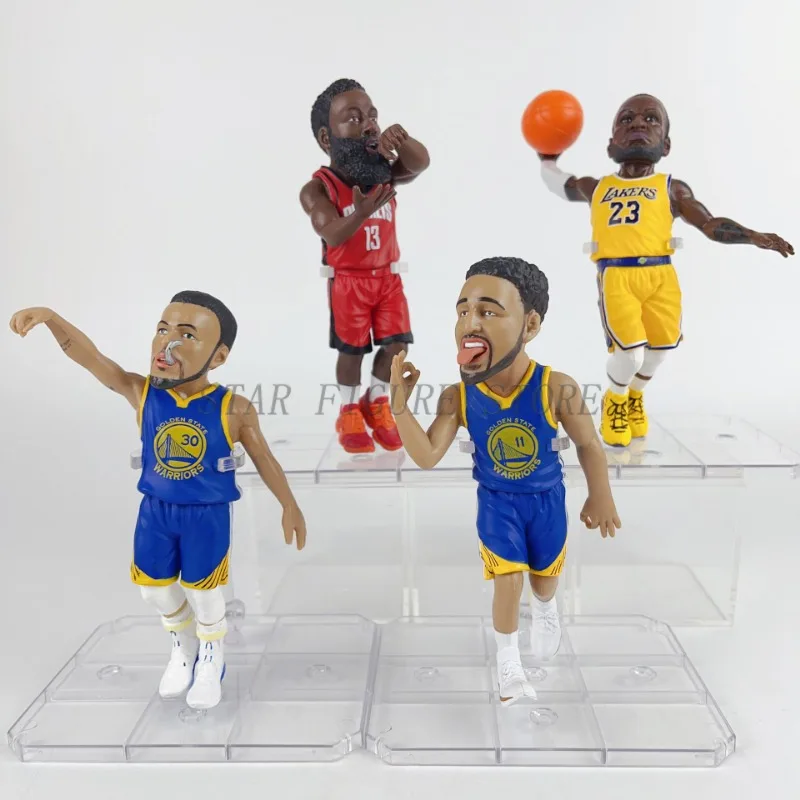 CurryAction Figuren 13 cm Basketballstars, PVC-Sammelpuppen, Autozubehör für Basketballspieler, Geschenkspielzeugmodelle für Kinder