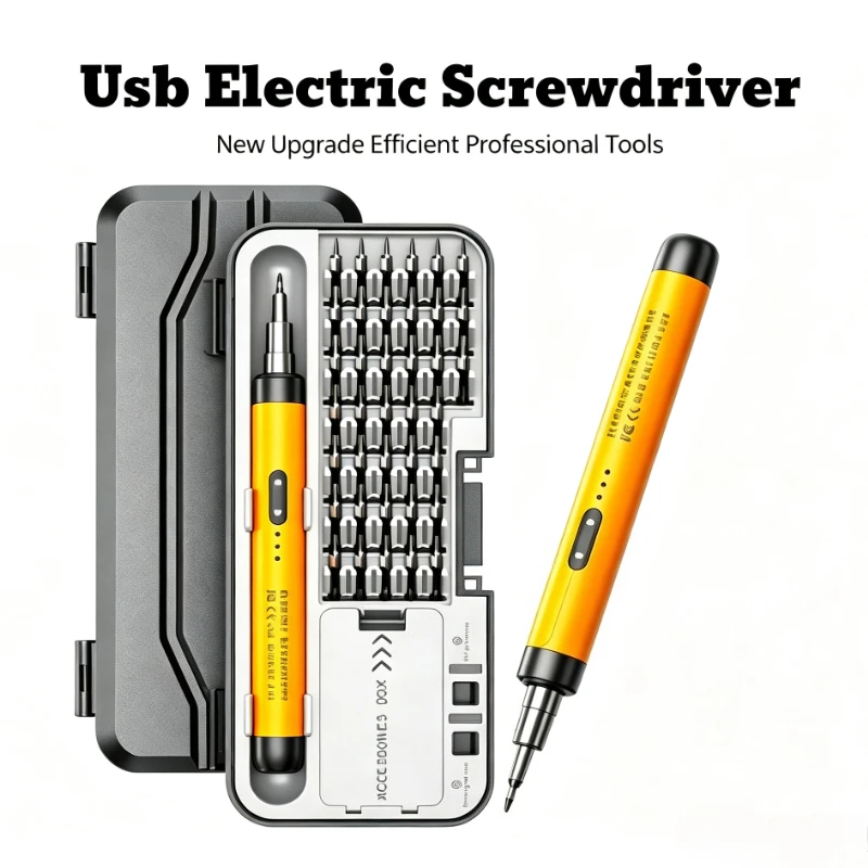 46 in 1 Electric Screwdriver Precision Rechargeable Cordless Portable Repair Tool Kit for Electronics Furniture Assembly