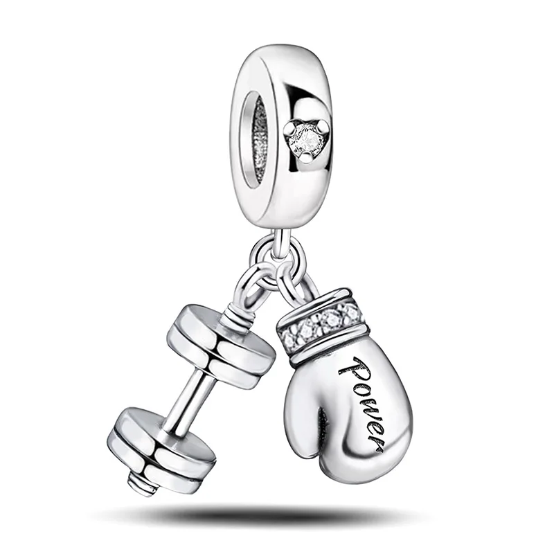 925 Sterling Silver Fashion Coffee Astronaut Watering Tool Rocket Charm Pendant for Bracelets DIY Women's High Quality Jewelry