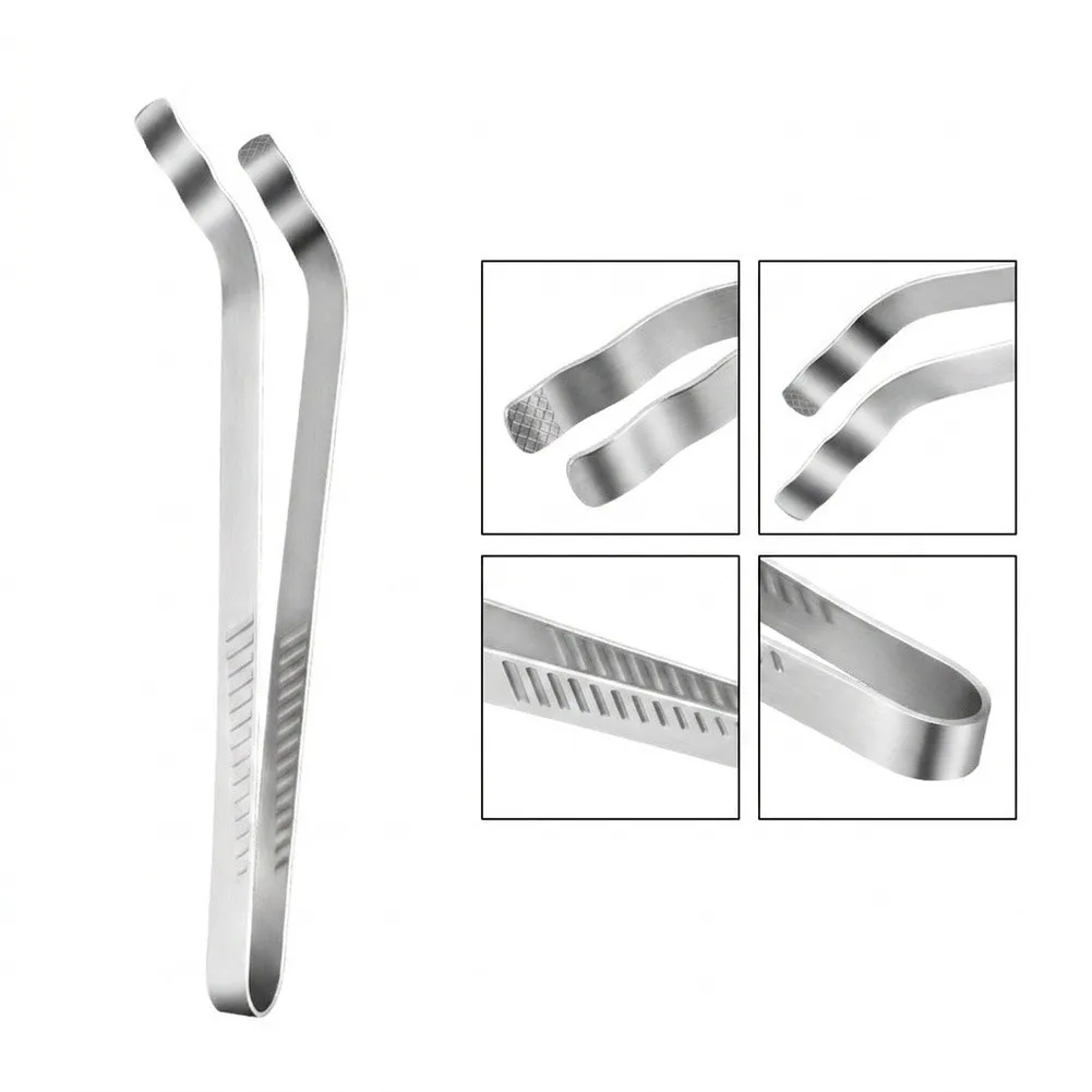 Extra Long 34cm Stainless Steel Tongs Designed for Safe Grilling Handling of Steaks Sausages Seafood and Grilled Vegetables