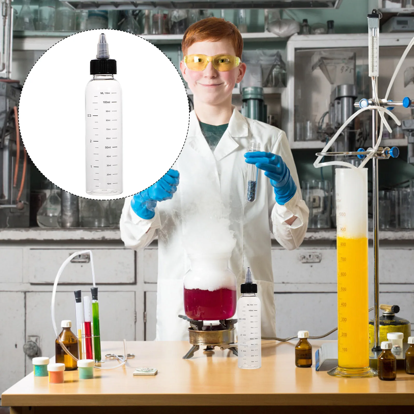 

12 Pcs Transparent Pointed-mouth Bottle Toiletry Containers Lotion Bottles Squeeze Measuring Hair