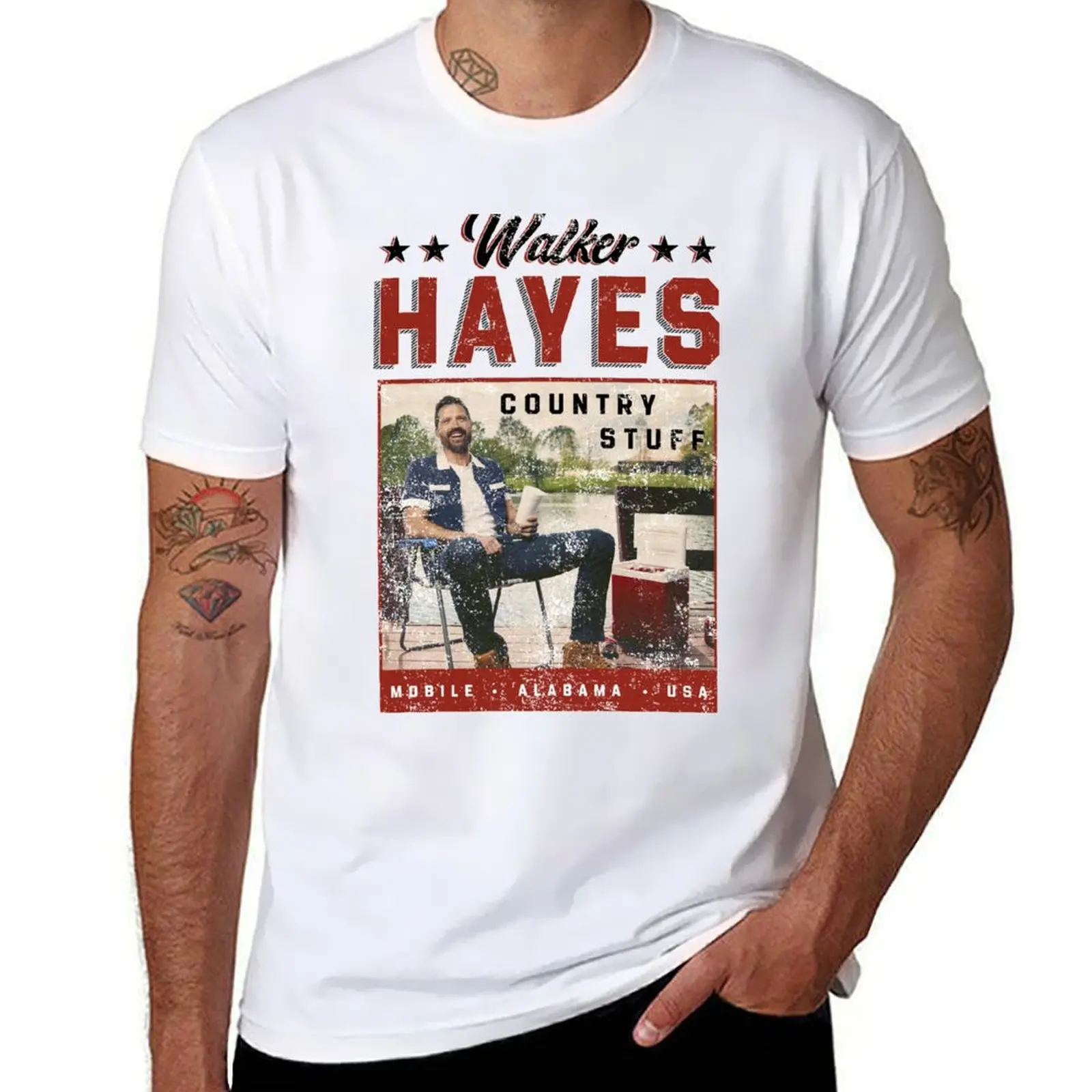 

walker hayes T-Shirt funny t shirts man graphic t shirts for man t shirt men 100% cotton luxury brand T-Shirt