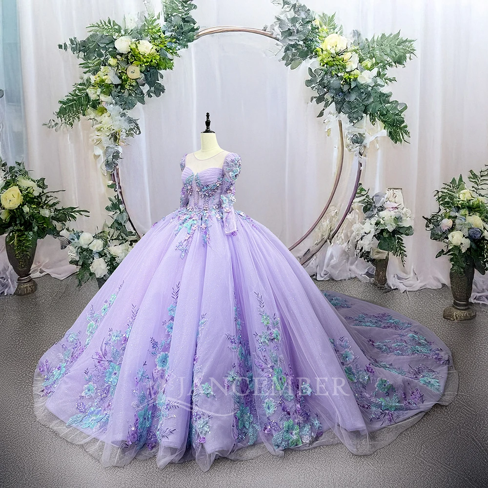 Luxe violet princesse robe de bal Quinceañera robes à plusieurs niveaux fête d'anniversaire pour 15th filles personnalisé vestido de 15 quinceañera