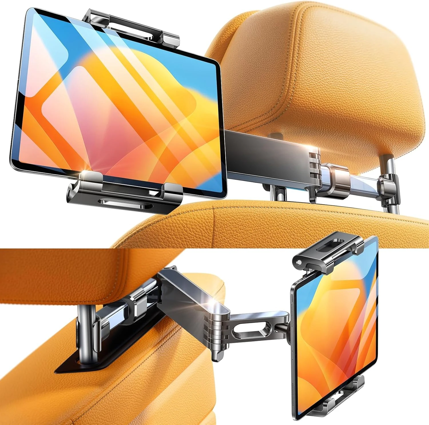 Soporte para tableta para reposacabezas de coche, compatible con iPad Air Mini y otros dispositivos portátiles de 4,7-12