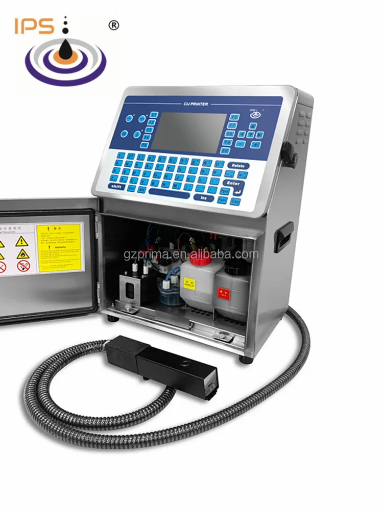 Food Expiry Date Printing Machine IPS-B600 PLUS+metal Barcode Inkjet Printer for Coding Water Bottle and Paper Box
