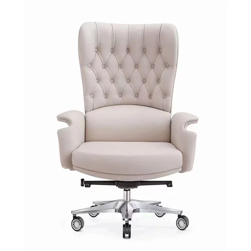 s # A Füttered Soft Comfortable Executive-Bürostuhl Boss-Bürostuhl mit hoher Rückenlehne Liegender Bürostuhl aus Cowhide m