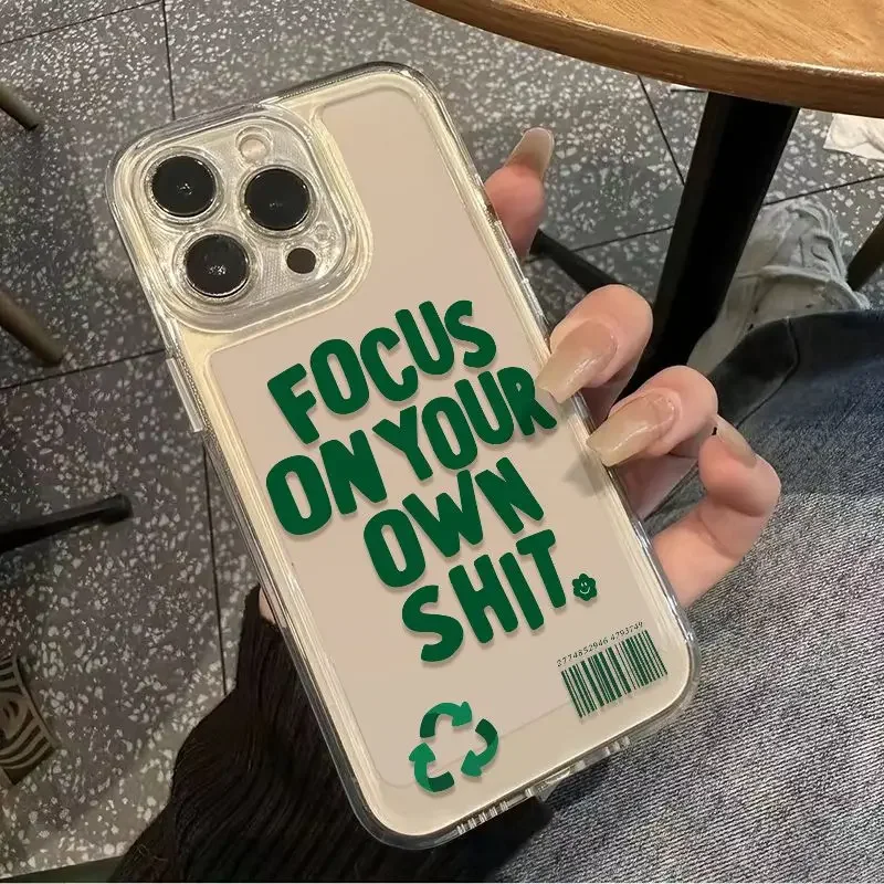 Clear Phone Case With Bold Gre - Phone Cases Recycling recension och pris