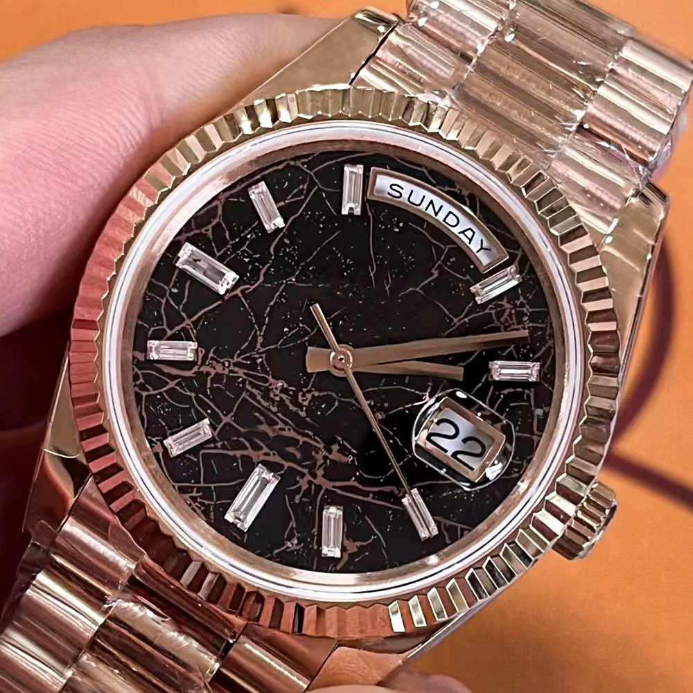 أحدث طراز لعام 2025 ساعة رجالية فاخرة كلاسيكية جديدة محدودة ساعة ميكانيكية أوتوماتيكية بالكامل متعددة الوظائف ساعة رجالية عصرية