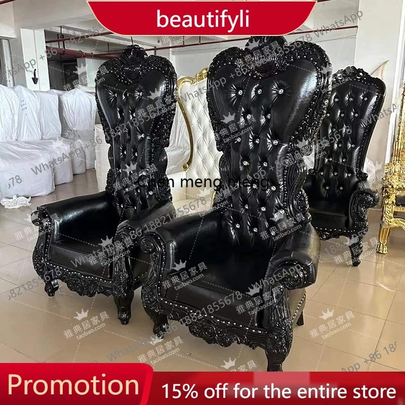 A57 صورة كرسي فندق نادي اللوبي أريكة كرسي الأوروبي خشب متين اطلاق النار عالية الظهر نادي الترفيه النمر كرسي #1