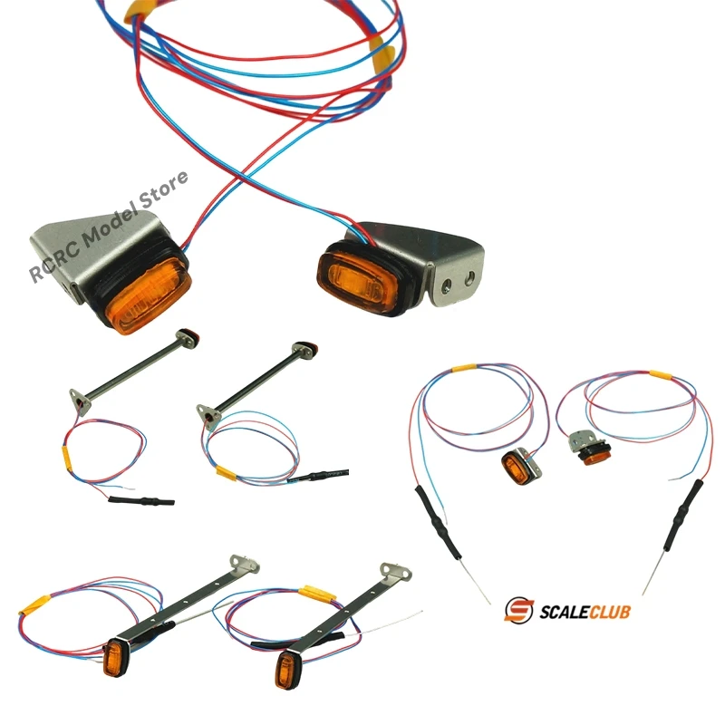 1/14 Toy Truck Marker lights Position light LED With Mounting Brackets For Tamiya 1/14 RC Tractor Truck SCANIA VOLVO Parts DIY