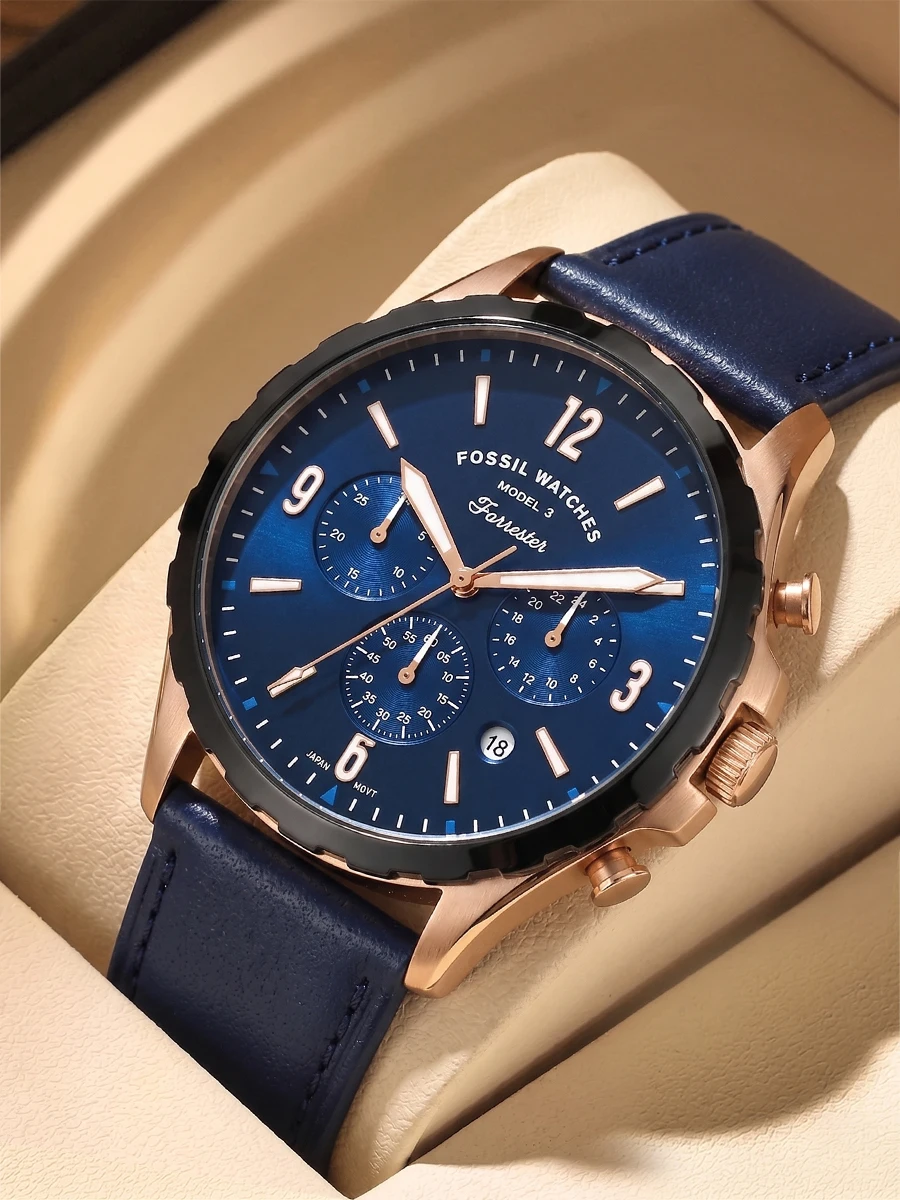 Fossil Watches Smartwatch Gold - Relógio masculino Fossil FS5814 Forrester cronógrafo