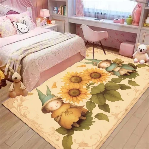 3D Cartoon Rabbits Carpets for Living Room Children's Large Area Bedroom Sofa Decoration Rug Kids Game Non-slip Floor Mat