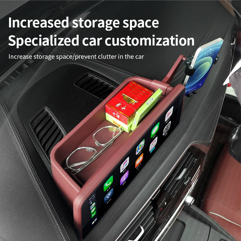 Car Organizer Dashboard Storage Box For BMW X5 G05 G06 X7 G07 2019-2022 LHD 12.3inch Screen Multimedia Navigation Phone Holder