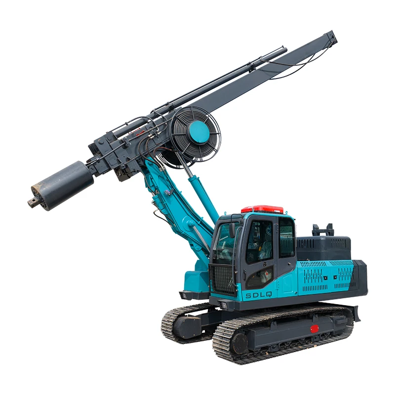 Crawler Square Rod Rotary Drilling Rig LQR154-13M Drillers For Mini Excavator Drill Head Drill Drig Core Pile Driver