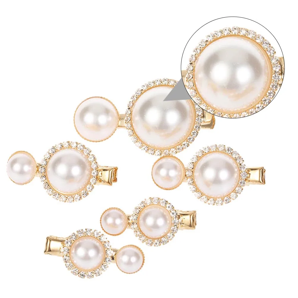 

5PCS Edge Hairpins Elegant Vintage Headdress Wedding Decoration Lightweight Reusable Women Hairpin Cute Design for Bridal