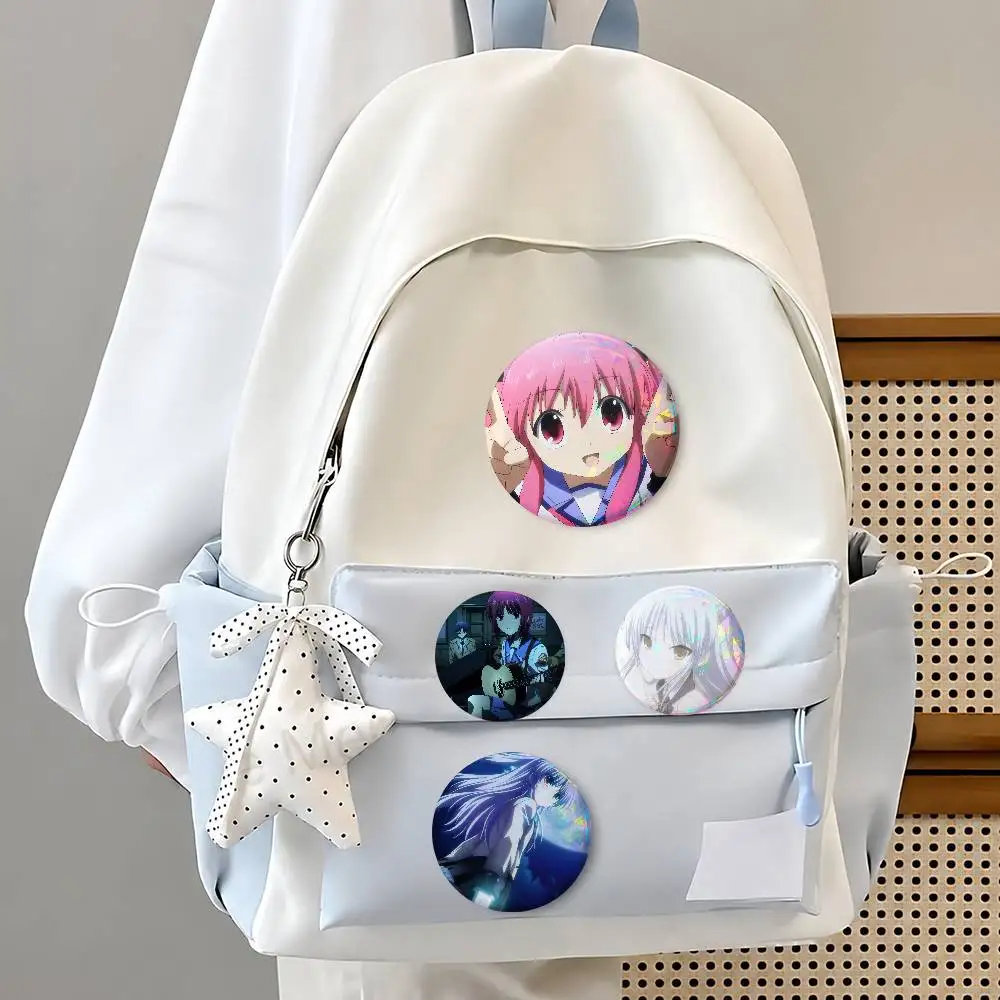 Anime A-Angel Beat-s Fashion Button Badge Pin Set Cool Anime Game Cartoon Music Design Brooch For Backpack Clothes
