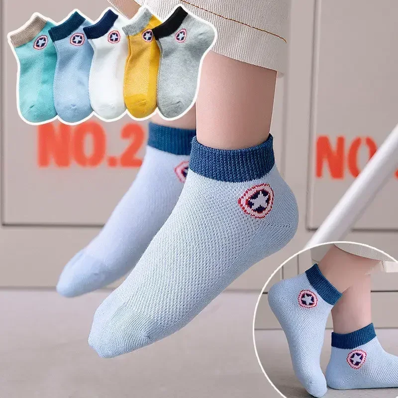 الأطفال الجوارب الصيف السفينة الجديدة جوارب ناعمة الكرتون شبكة الأطفال الجوارب الفتيان والفتيات جوارب قطنية نقية رقيقة الطفل الجوارب