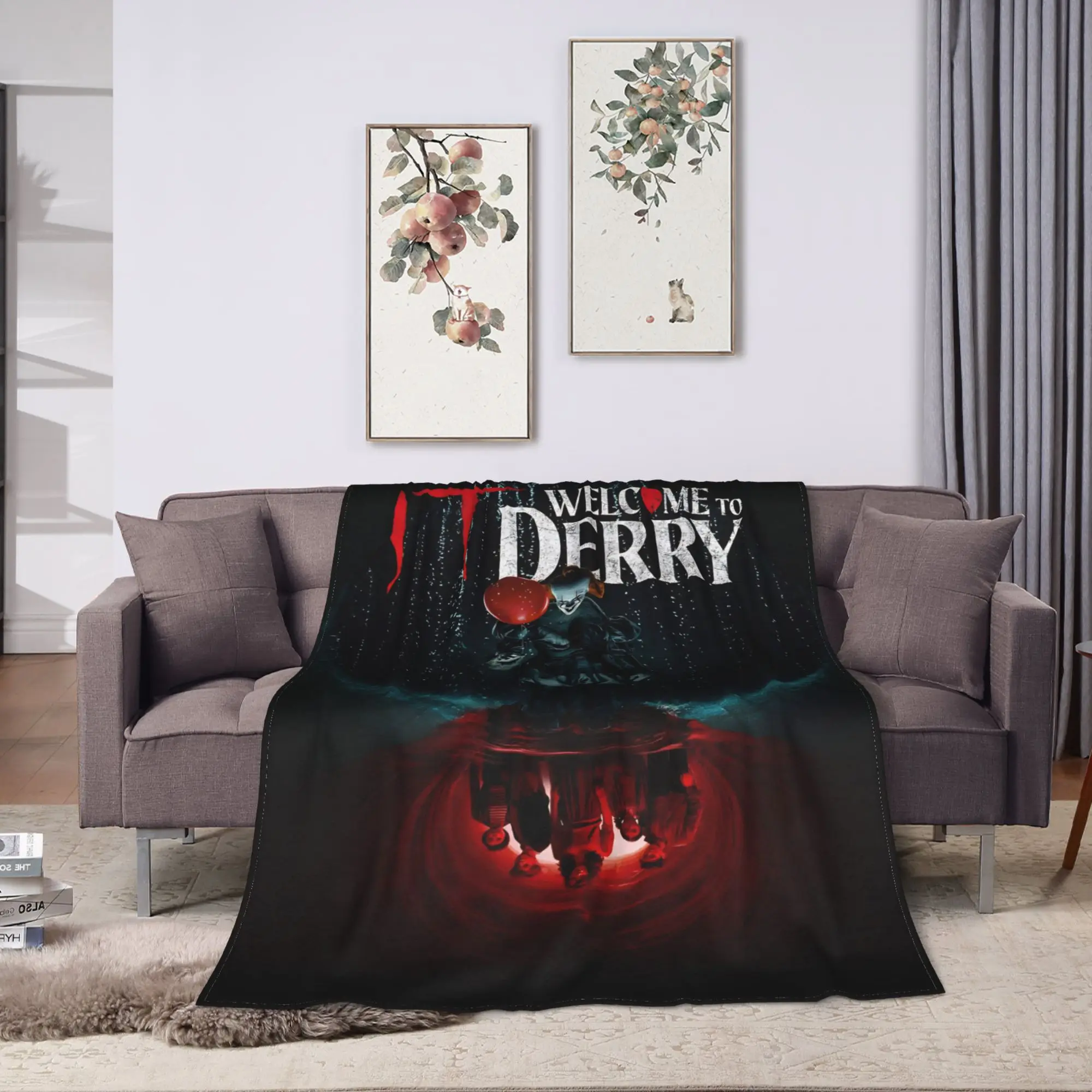 تكنولوجيا المعلومات مرحبا بكم في ديري دائما العيون بطانية قطيفة الاطفال الفانيلا رمي بطانية لغرفة النوم الدافئة لينة جودة المفرش هدية فكرة