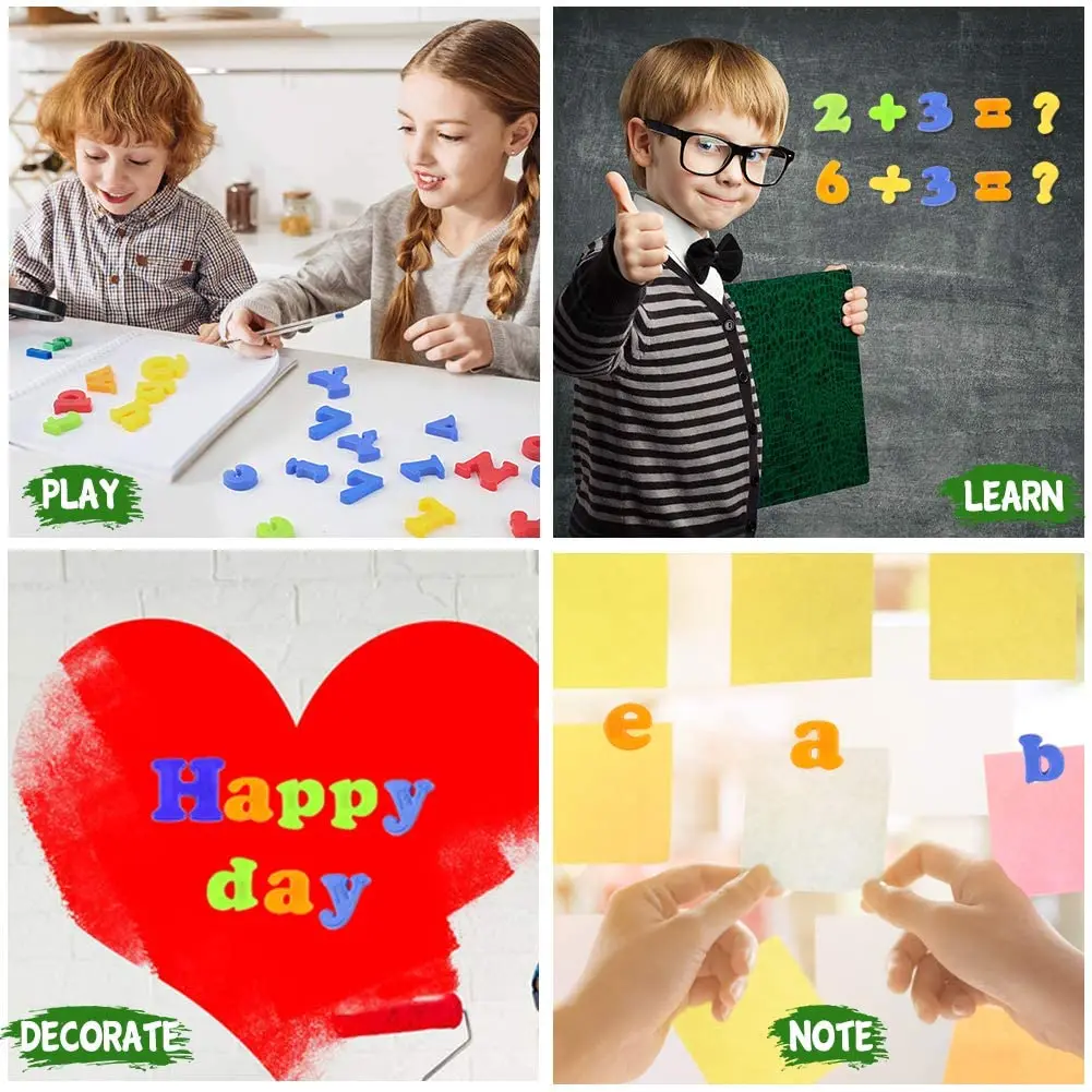 Fun Magnetic Letters Plastic Refrigerator Stickers Uppercase Lowercase Numbers Toddlers Learn To Spell Count Educational Toys