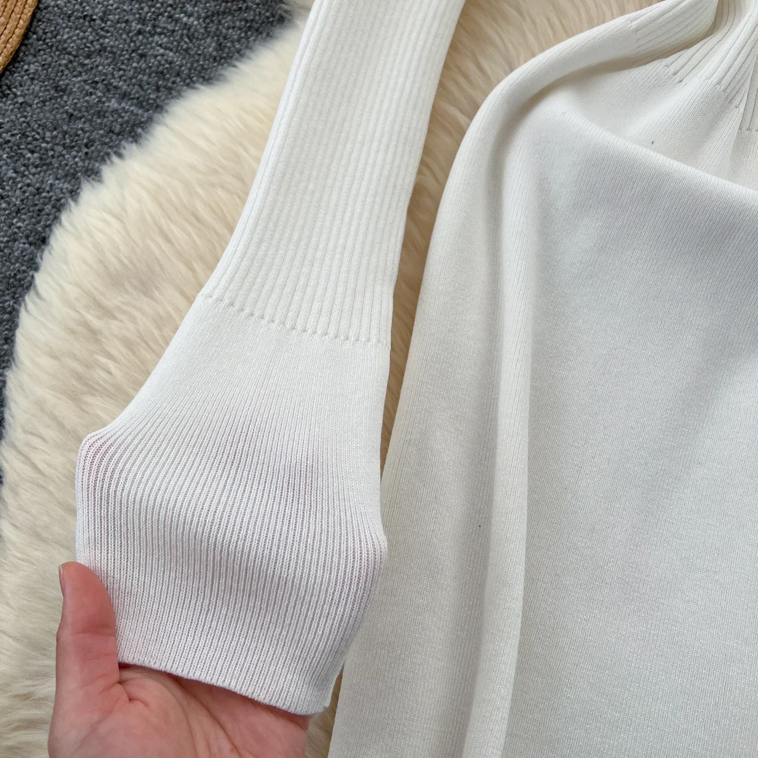 Branco moda botões mini vestido outono inverno manga longa preto camisola vestido vintage cintura fina bodycon vestidos de festa curtos