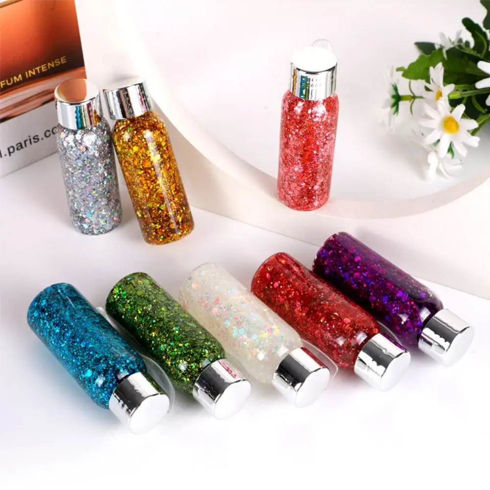 Gel, Sequins Face & Body Glitters Nine Colors Nail Hair Face Body Decoration Eye Glitters Cream Artistic Makeup Art Sequins Gel