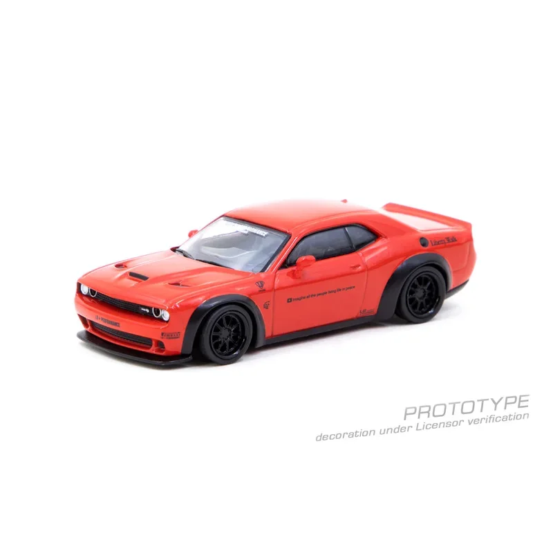 1:64 Diecast alloy car model Dodge Challenger SRT Wide-body LB car model Children's Collection Display toy gift for children.