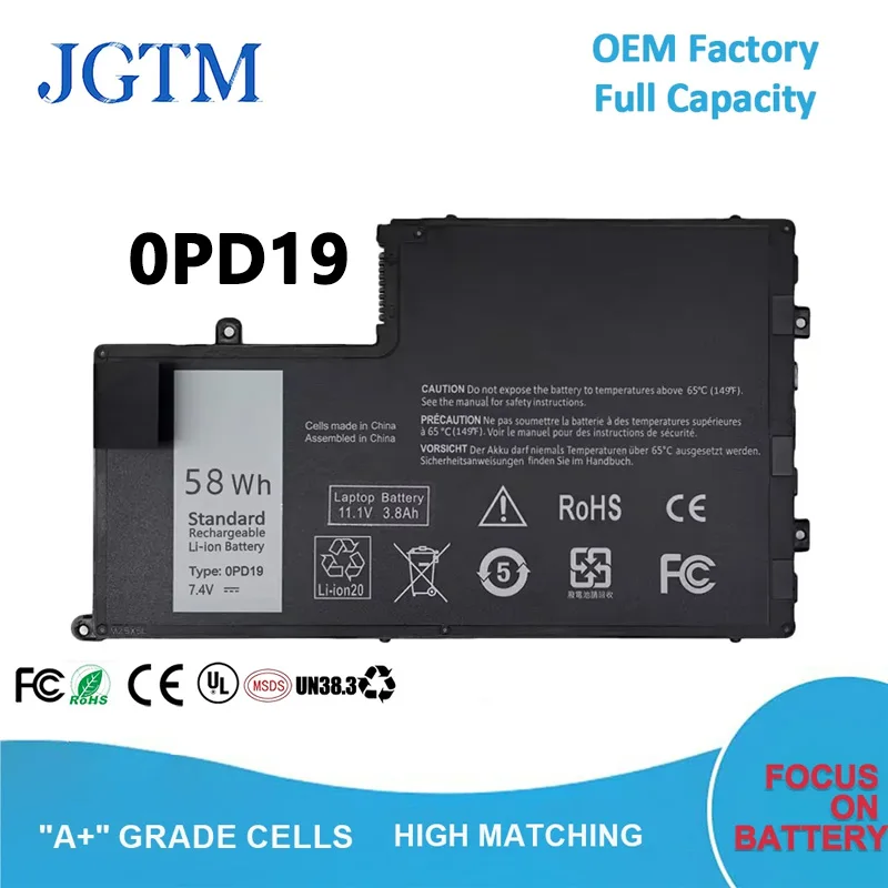 7,4 V 58WH 0PD19 batería del ordenador portátil para DELL Inspiron 14 5442 5443 5445 5447 5448 5457 15 5542 5543 5545 5547 5548 5557 Latitude 3450