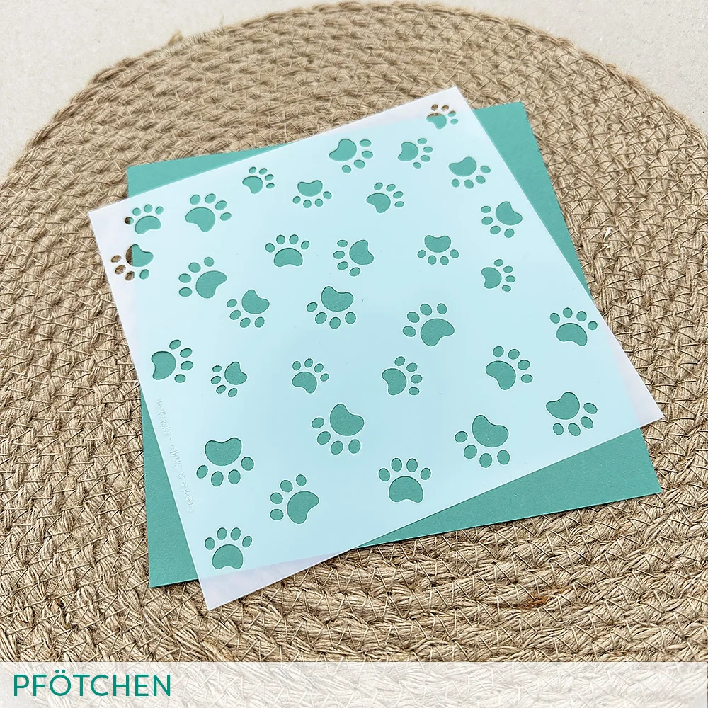 New Arrival 2024 Dog paw Stencil Scrapbook Diary Decoration Embossing Template DIY Greeting Card Handmade