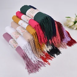 Autumn and Winter New Warm Solid Tassel Scarf Sun Protection Warm Shawl