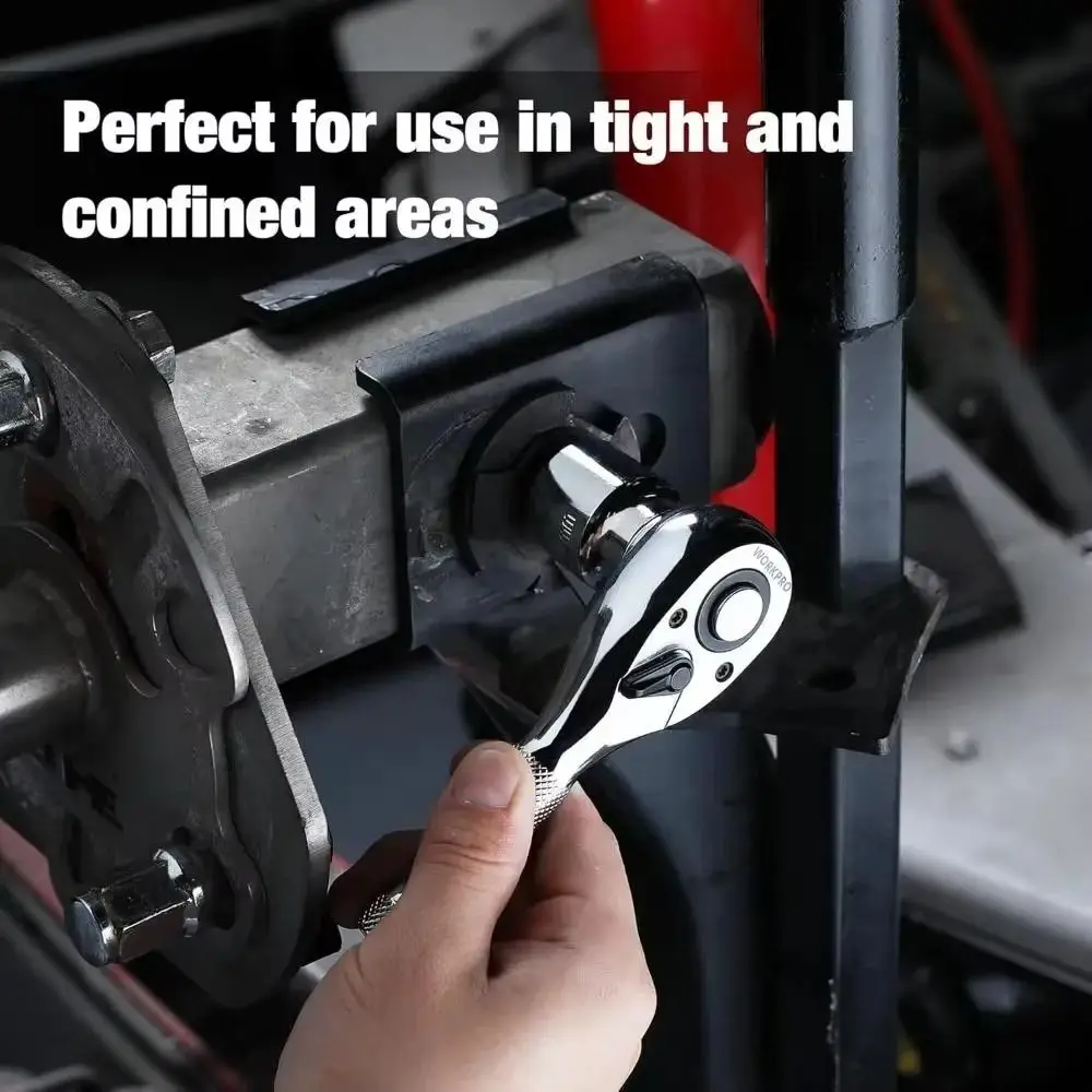 

72 Teeth Mini Ratchet Wrench Quick-Release Reversible Stubby Ratchet Wrench Portable Sturdy and durable Quick Socket Ratchet