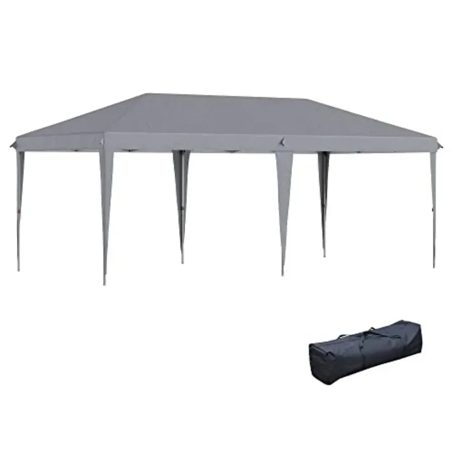 10' x 20' Pop Up  Tent Upgraded Heavy Duty Tents for Parties Outdoor  Gazebo Sun Shade Shelter with Carry Bag for Catering Even