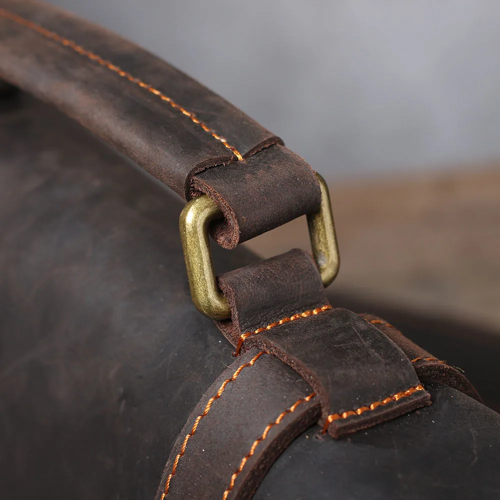 S.WORKER Echtleder-Aktentasche für Herren | Vintage Büro-Handtasche Laptop-Tasche – Detail 15