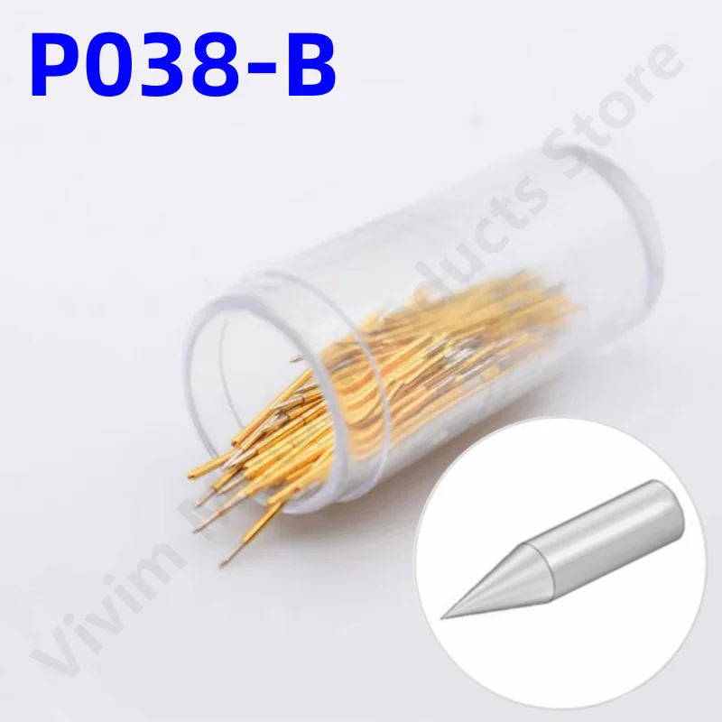 20/100PCS P038-B Spring Test Probe Pogo Pin Needle Sleeve Probe Sleeve Length 12mm Needle Spring Test Pin Needle Probe P038-B1