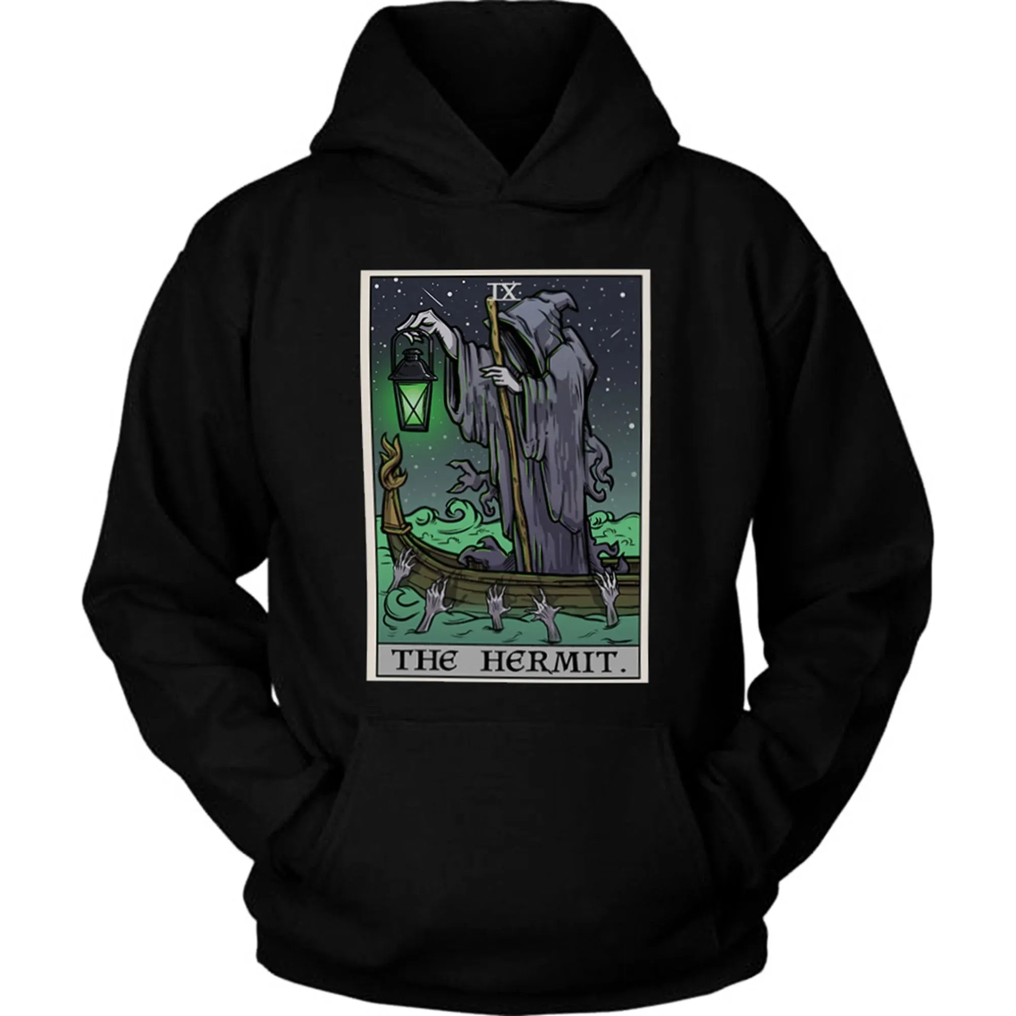 

Autumn and Winter "Mysterious Hermit Tarot" Gothic - Trendy Cotton Hoodie, Stylish Occult - Inspired Sweatshirt