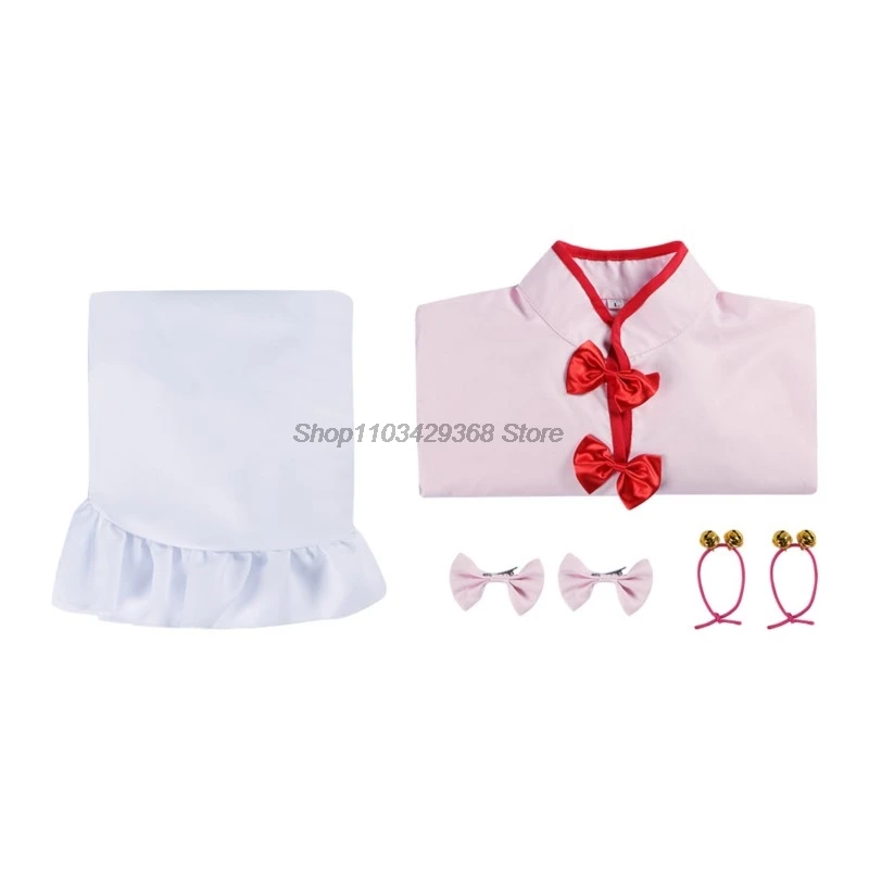 Anime Ranma ½ Shampoo Cosplay Costume Wig Cheongsam Shampoo Apron Dress Set Women Girls Convention Event Christmas Costumes