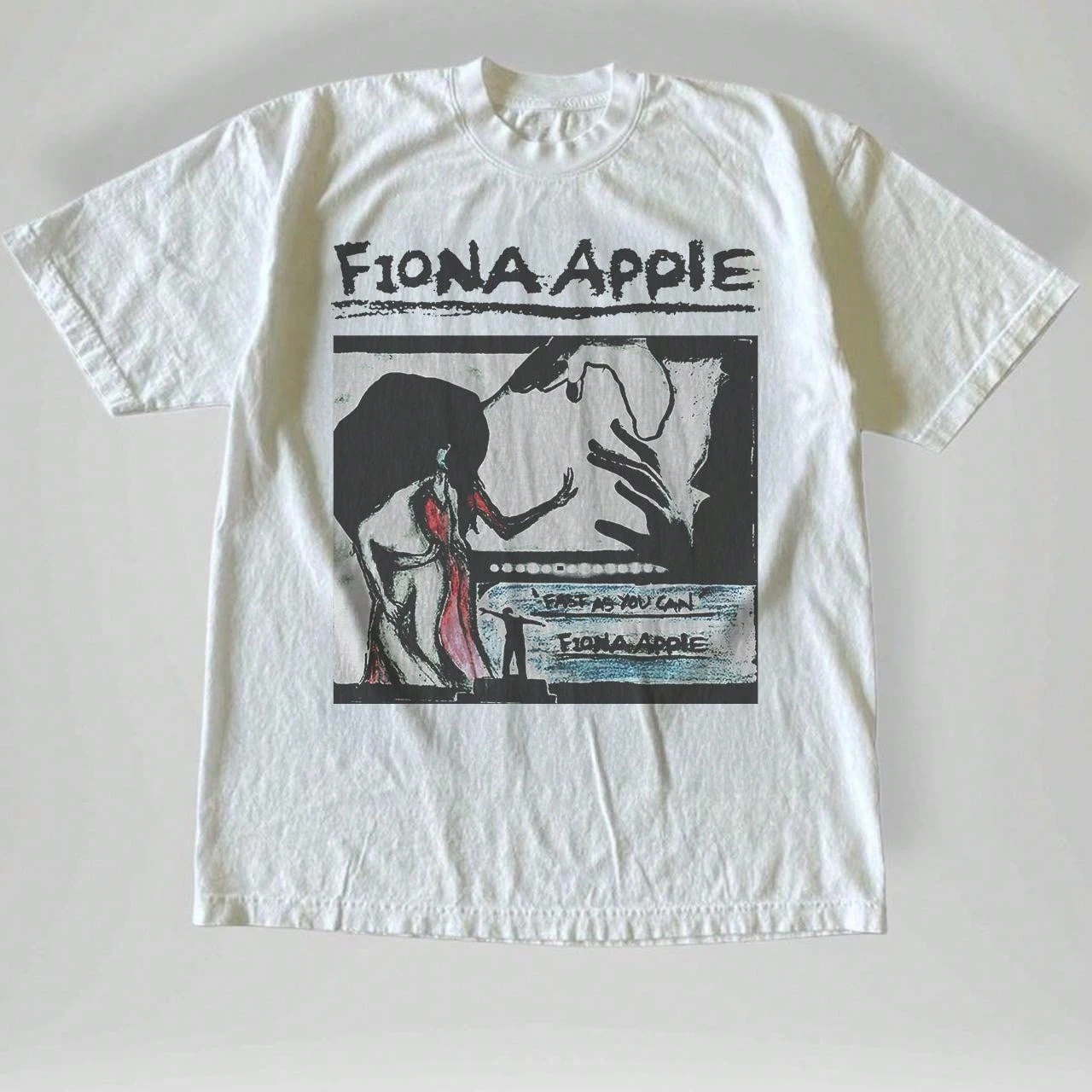 Men's Summer Vintage Fiona Apple Graphic T-Shirt Unisex Cotton and Breathable Tee Men's Round Neck Oversized Short Sleeve