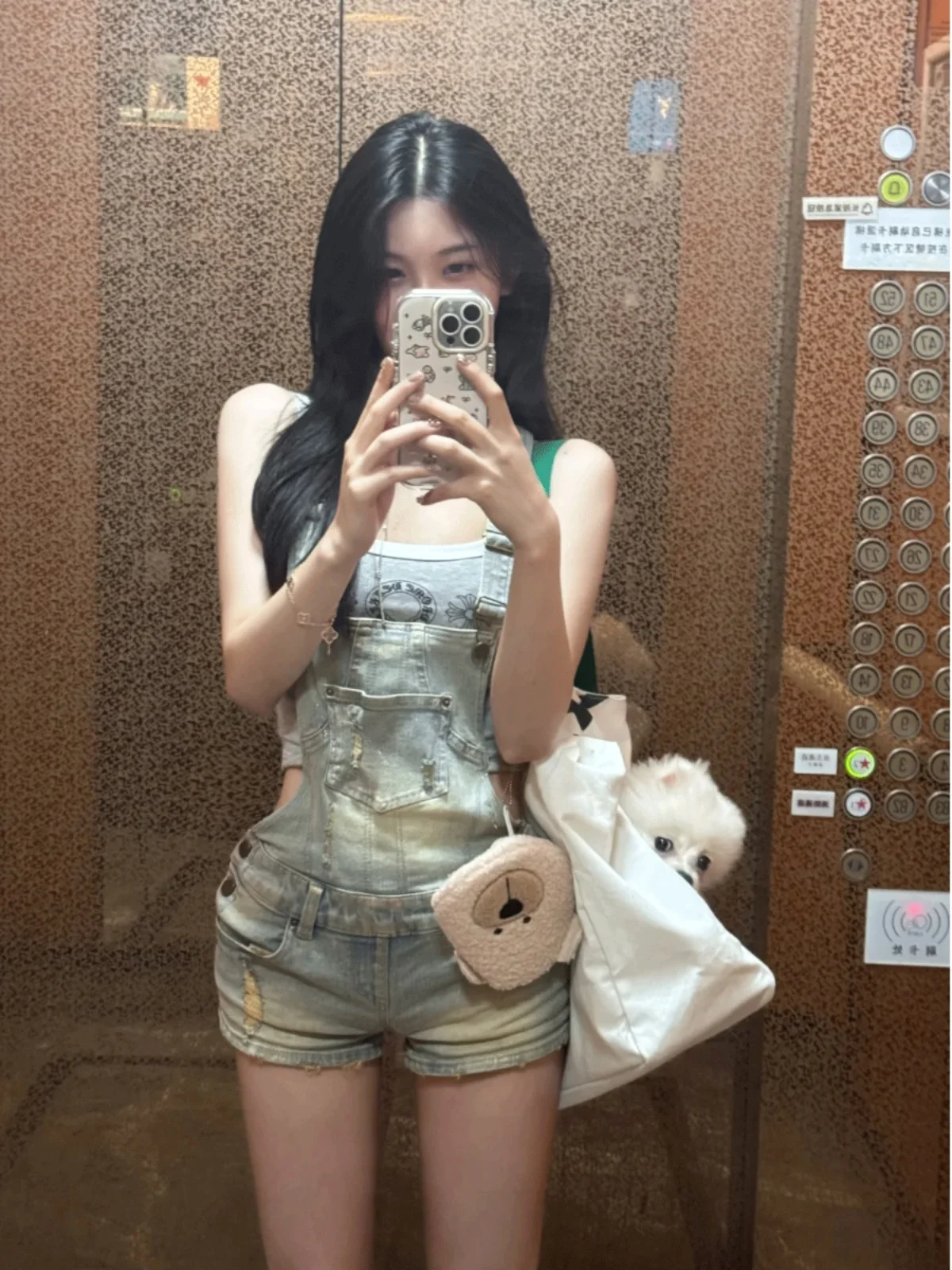 Retro Washed Leather Jeans Short Pants Women Summer New Style Spicy Tight Fit Wraparound Shorts Casual High Waist Wide Leg
