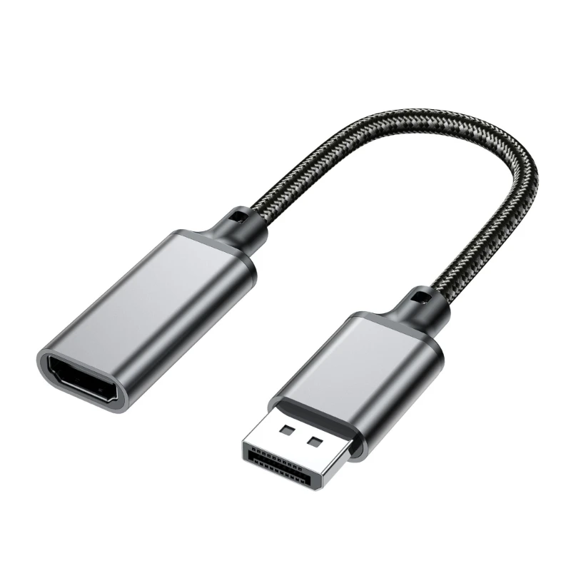 Adapter kompatybilny z Displayport do HDMI 4K 8K DP adaptery męskie na kompatybilne z HDMI, wyświetlacz konwerter portów dla Dell Lenovo