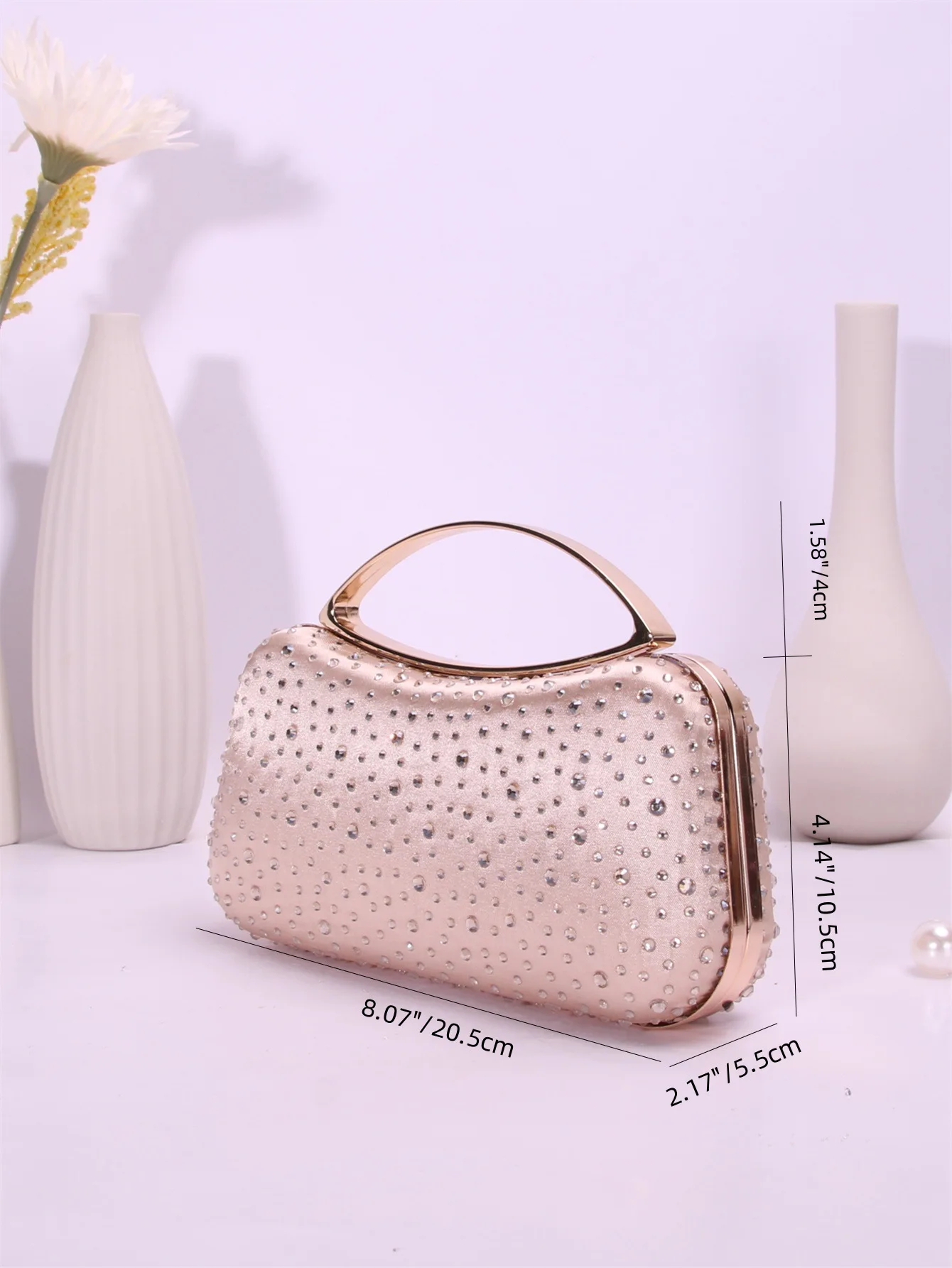 Abendtasche in der Hand, für Jahresversammlungen und Partys, Dinner-Tasche für Hochzeiten und Brautkleider, Damenhandtasche – Detail 3