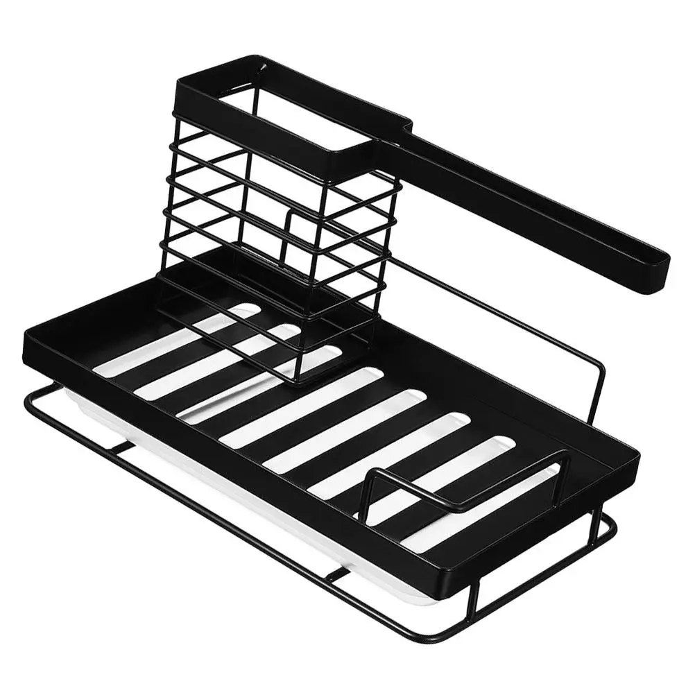 

Усиленный органайзер для кухонной раковины: держатель для губок, сушилка для мыла, тряпок и щеток, экономия места на столешнице