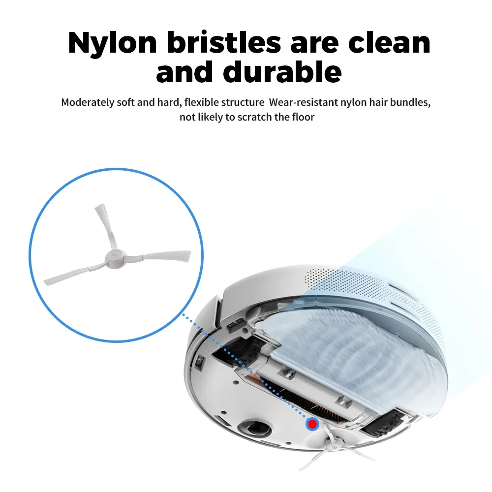 قطع غيار لشاومي روبوت مكنسة كهربائية ممسحة P Pro 2S/XMSTJQR2S/3C B106CN S10 S12 T12 B106GL الجانب الرئيسي فرشاة تصفية ممسحة القماش