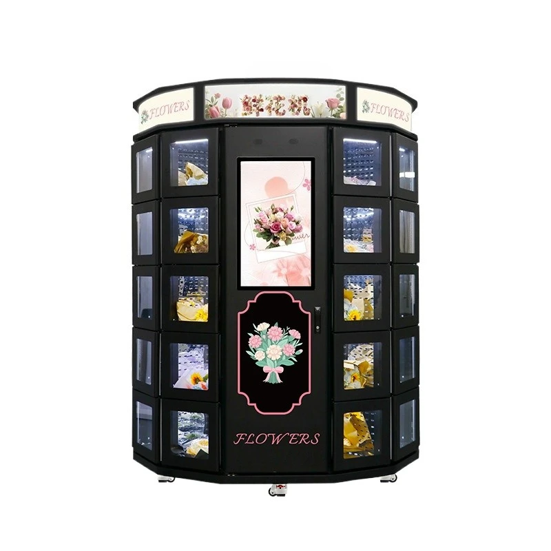 

Flower vending machine 32 inch high definition touch 30 grid support