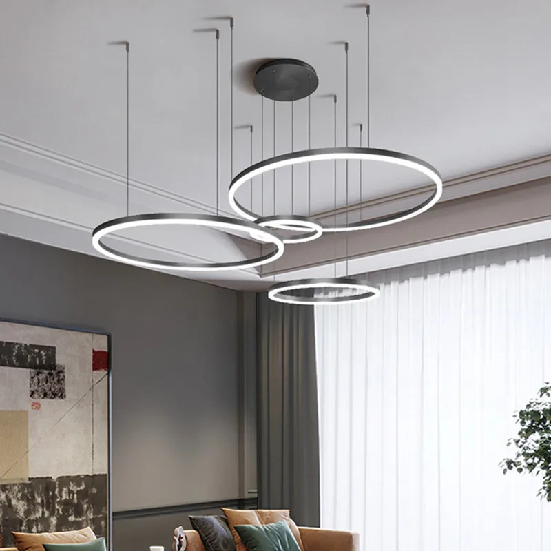 

Modern Led Ceiling Chandelier Circular Ring Chandelier Living Bedroom Dining Room Lighting Home Indoor Lighting Decor Chandelier