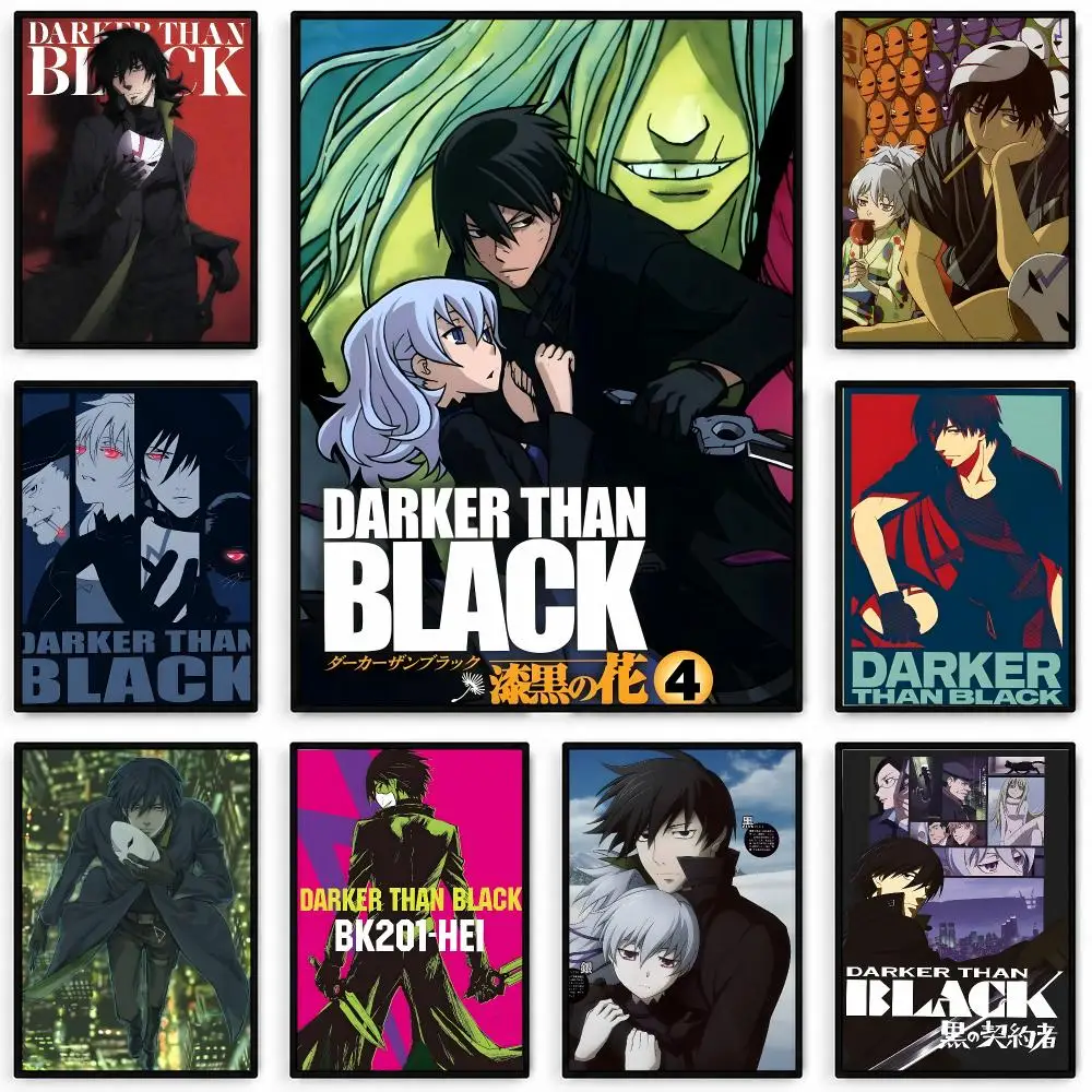 Anime Darker than Black Poster Waterproof Self-adhesive Stickers, Coffee Dorm Bedroom Wall Decals, Gift