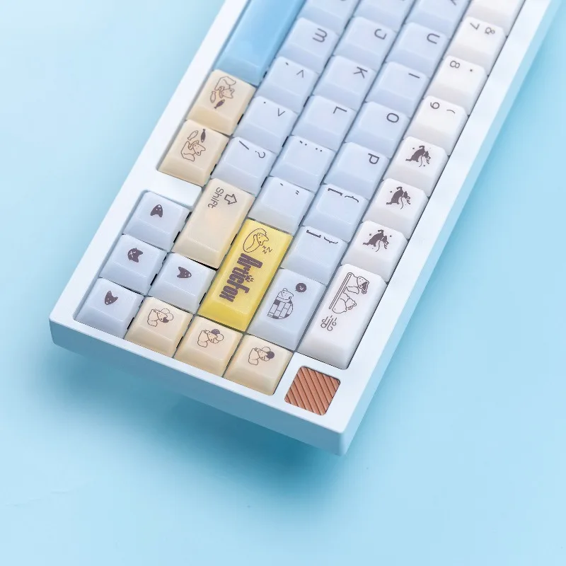 Icefield Fox Foggy Translucent Theme Keycaps Set Customized PC Cherry Profile Keyboard Caps for Mechanical Keyboard Accessories