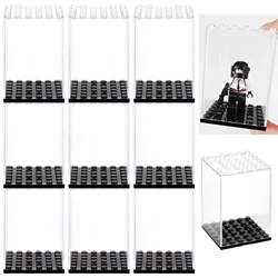 Gestapelde Displaydoos Opslag Stofdichte Rek Pop Model Handheld Kantoor Lego Minifigure Kleine Doos Bouwstenen 8/12/16/24Pcs