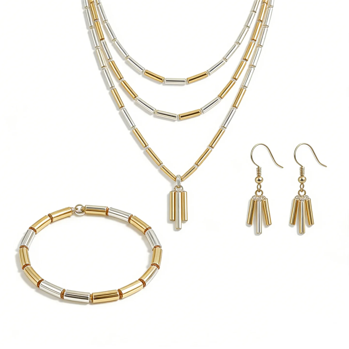 OlingArt Gold Silver Color 20g/Lot Silver Color-Lined Glass Seed Beads 9mm/11mm  Bugle Tube Bracelet DIY Jewelry Making