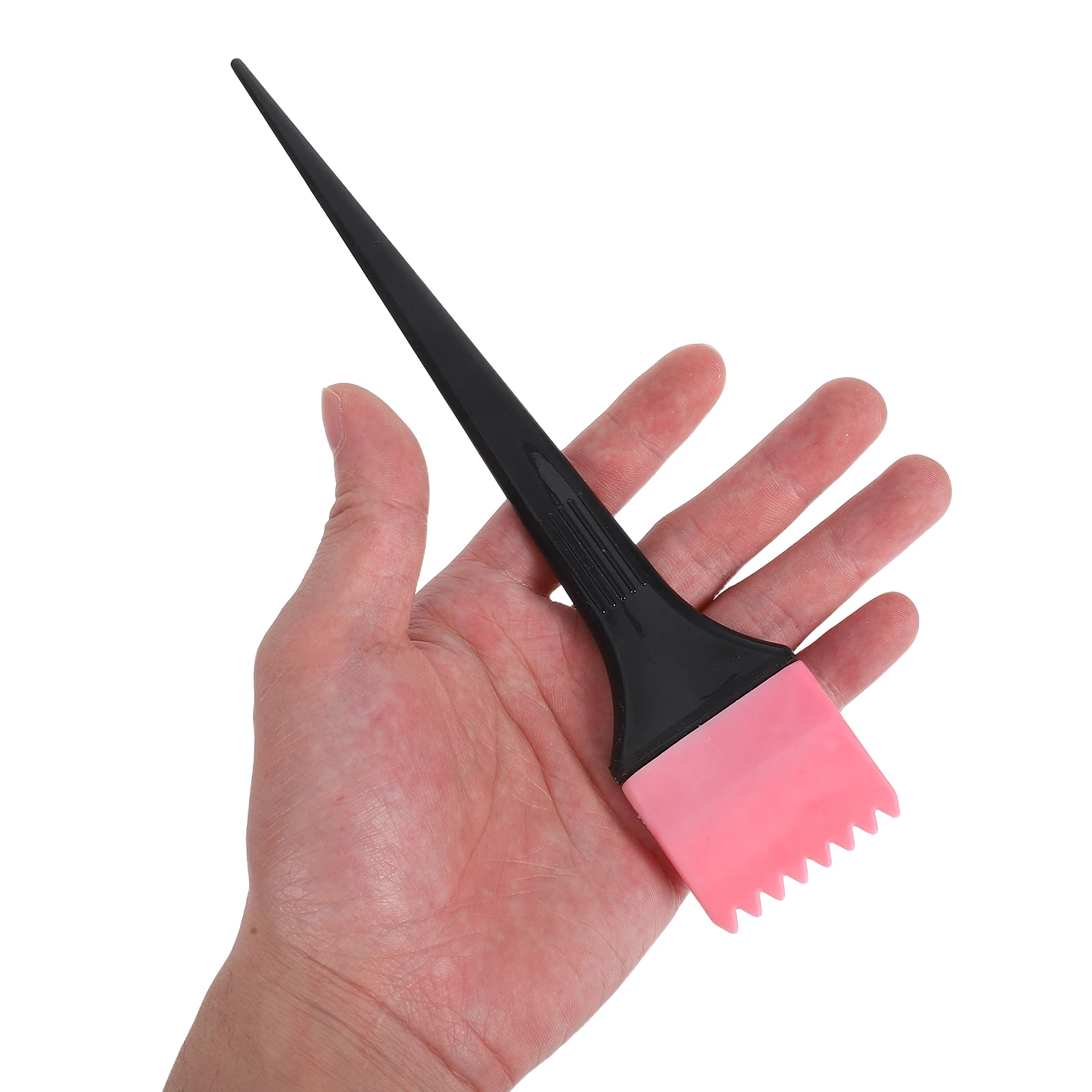 

Silicone Hair Dyeing Brush Tool Hair Coloring Brush Highlights Color Mixing Stirrer Kit for Hair Salon (Black) (Random Style)