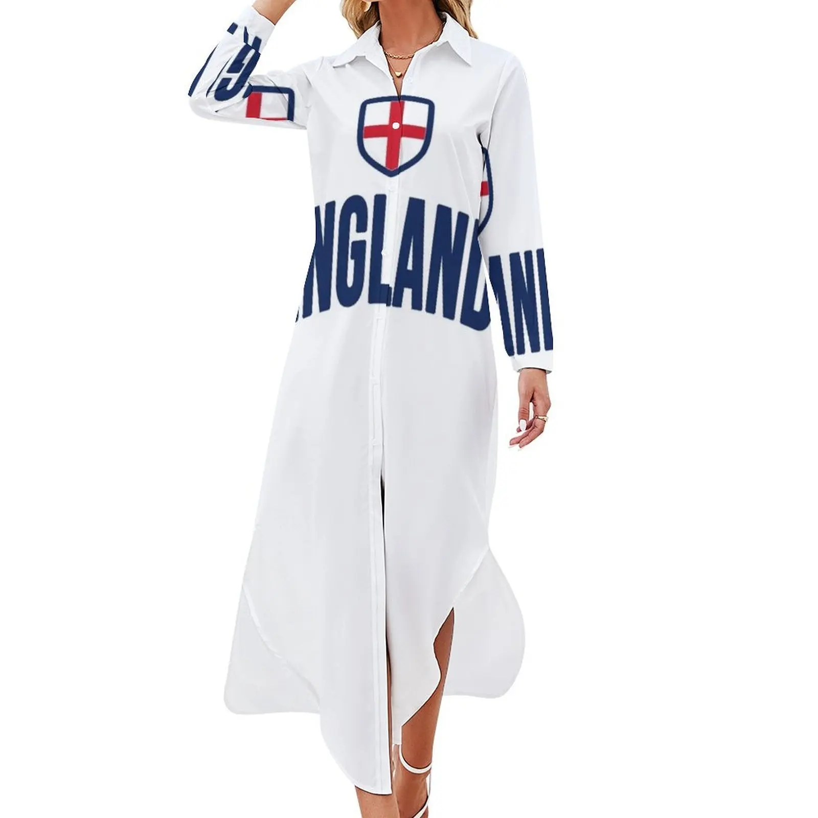 

ENGLAND Long Sleeved Shirt Dress elegant dress Women's skirt