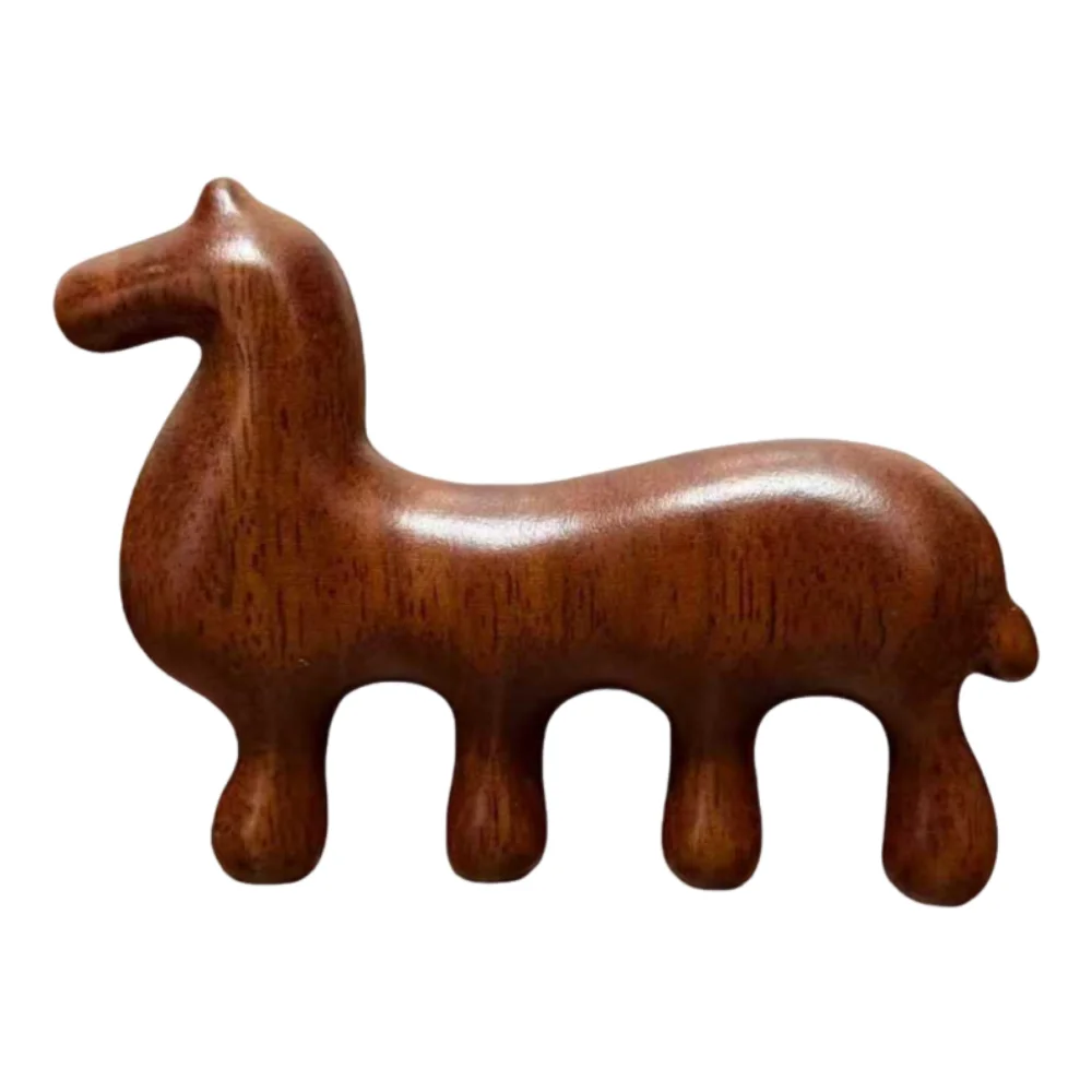 

Массажная расческа из сандалового дерева с дизайном «Зодиакальный Лошадь» для точечного массажа кожи головы, расслабления и гладкости волос